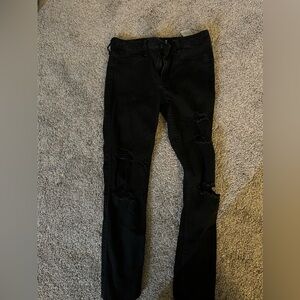 Hollister ripped skinny jeans
